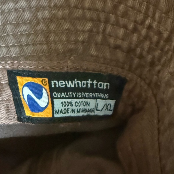 Newhattan|Chocolate Brown Bucket Hat,100% cotton size large•••Boho hippie style - Picture 4 of 7